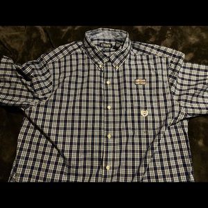 Chaps Navy button down short sleeve dress shirt